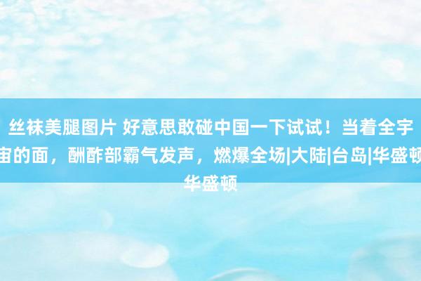 丝袜美腿图片 好意思敢碰中国一下试试！当着全宇宙的面，酬酢部霸气发声，燃爆全场|大陆|台岛|华盛顿