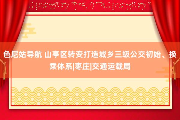 色尼姑导航 山亭区转变打造城乡三级公交初始、换乘体系|枣庄|交通运载局