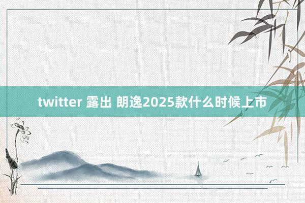 twitter 露出 朗逸2025款什么时候上市