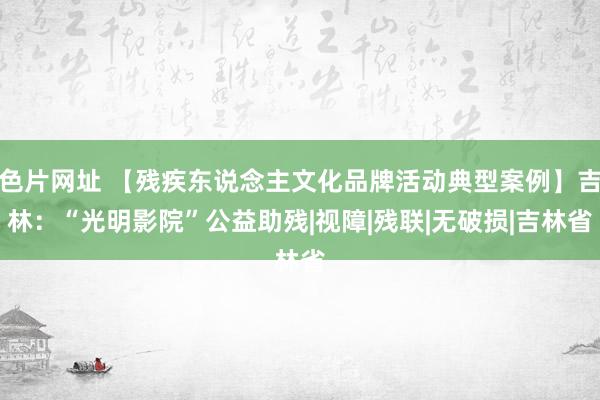 色片网址 【残疾东说念主文化品牌活动典型案例】吉林：“光明影院”公益助残|视障|残联|无破损|吉林省